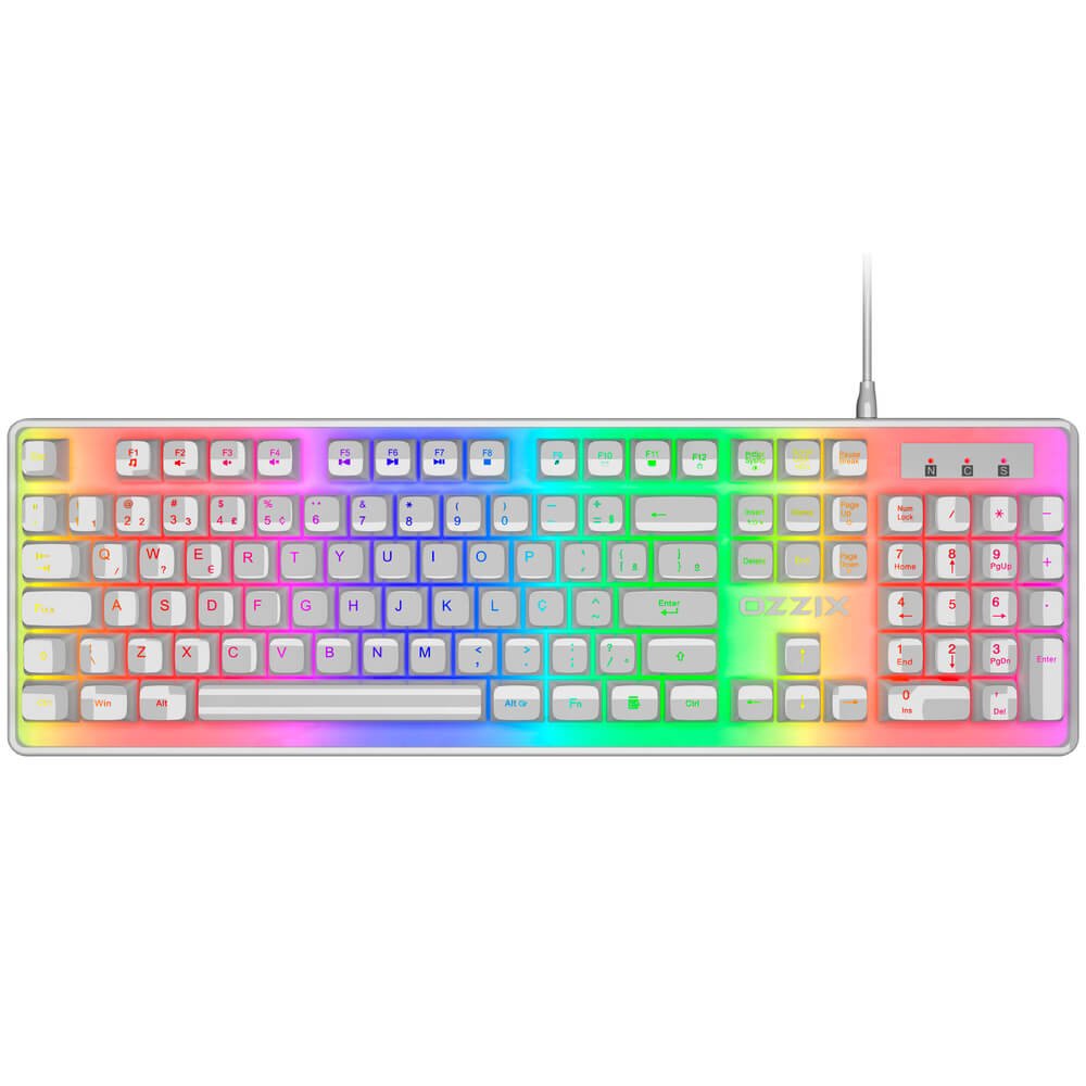 Teclado Gamer Doppler Capa Fundo Branco