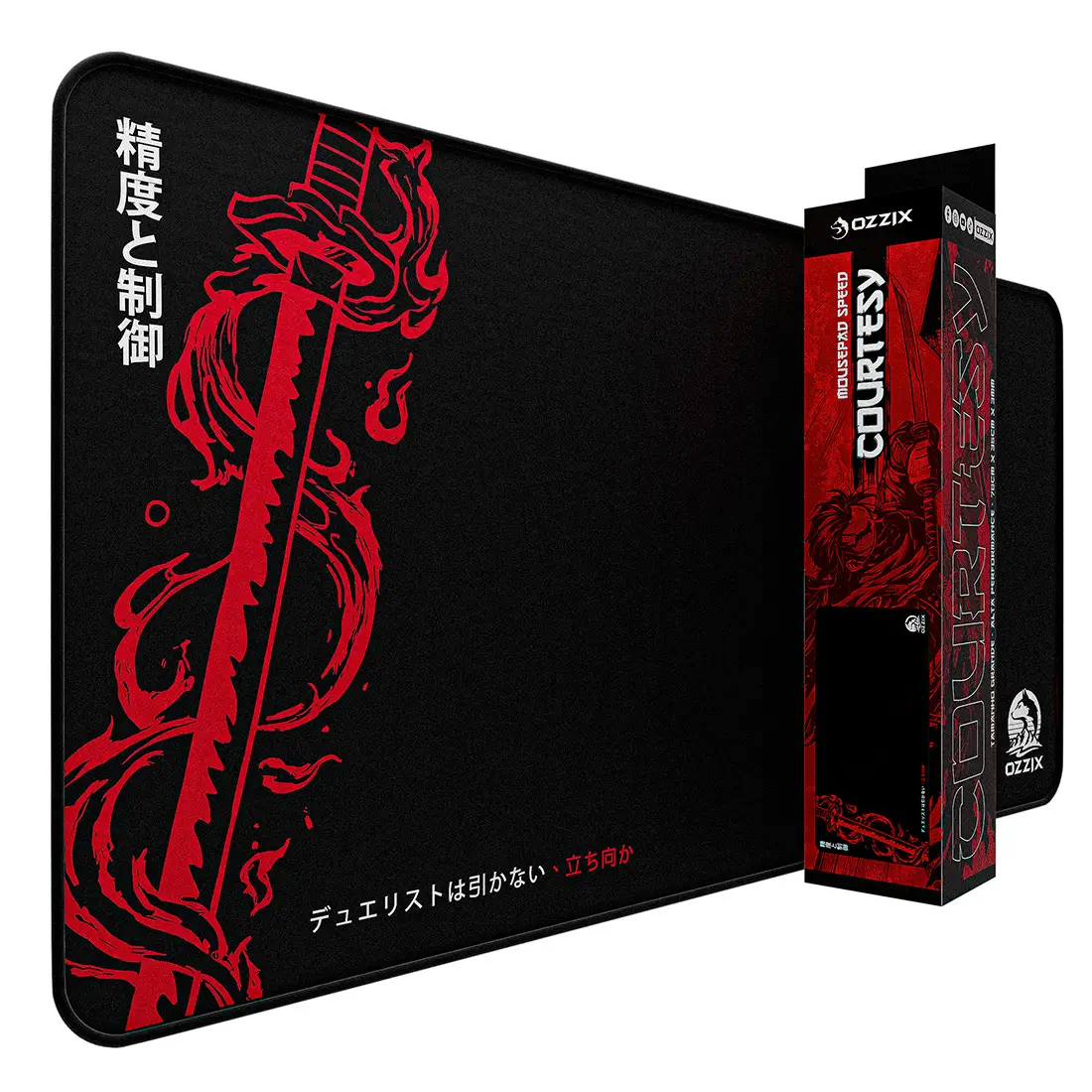 mousepad courtesy samurai katana espada art speed profissional gamer grande 2